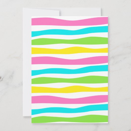 プールクールパーティースイミング誕生日招待状 招待状 (裏面)