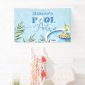 プールクールパーティー男女兼用誕生日 横断幕 (インサイチュ)