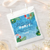 プールクールパーティー誕生日ありがとう フェイバーバッグ (クリップ留めされた状態)