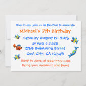 プールクールパーティー 招待状 (裏面)