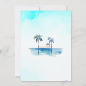 プールグラスフラミンゴスサマーバースデーパーティー 招待状 (裏面)