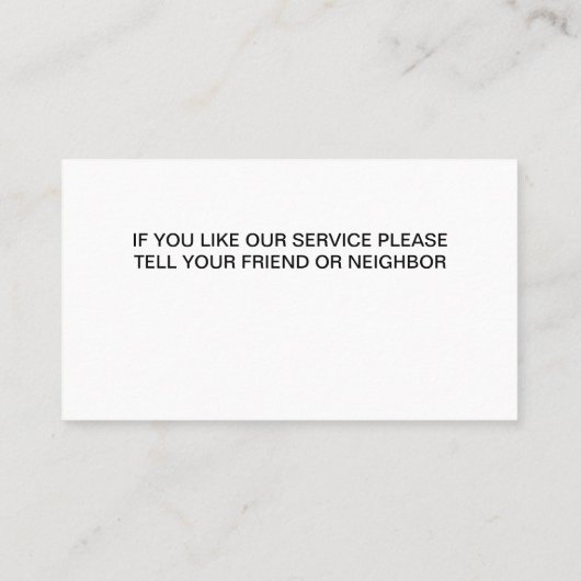 プールケージ画面の修復名刺 名刺 (裏面)