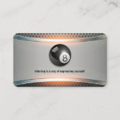 プールゲーム |プロフェッショナルプレーヤー 名刺 (裏面)