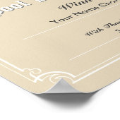 プールコンペティション優勝者の証明書ポスター ポスター (角)