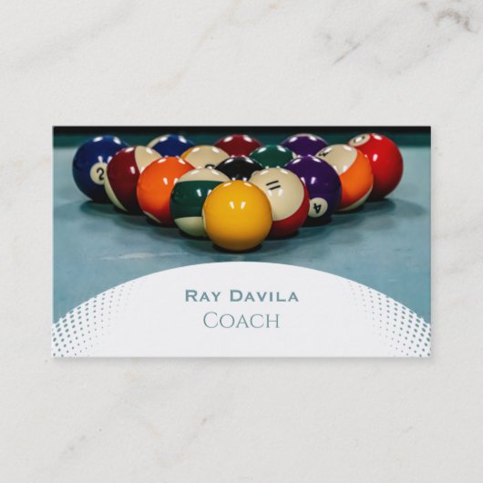 プールコーチビリヤード 名刺 (正面)