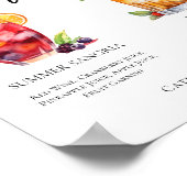 プールサイドのシグネチャー結婚カクテルのメニュー ポスター (角)