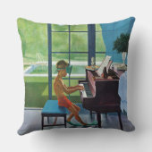 プールサイドのピアノ練習 クッション (裏面)