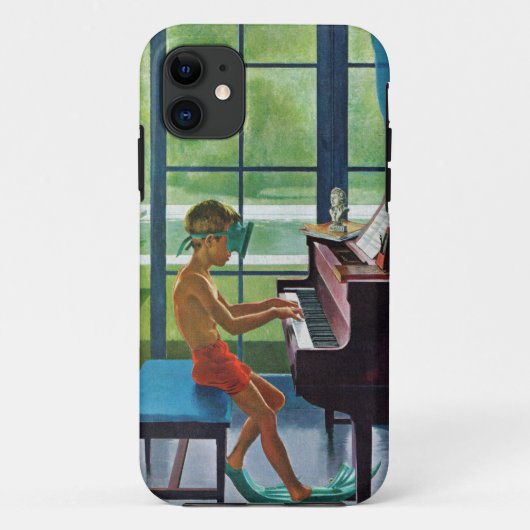 プールサイドのピアノ練習 Case-Mate iPhoneケース (裏面)