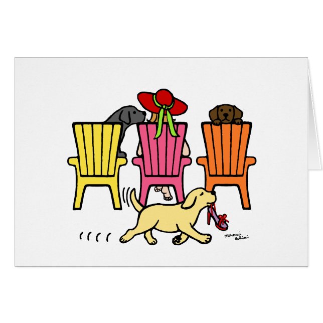 プールサイドのラブラドールのお母さん (正面横)