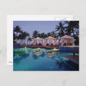 プールサイドの夜明け ポストカード (正面/裏面)