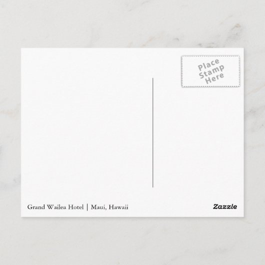 プールサイドの夜明け ポストカード (裏面)