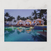 プールサイドの夜明け ポストカード (正面)