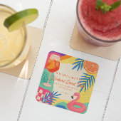 プールサイドウィークエンドソーシャルクラブバチェロレッテ スクエアペーパーコースター