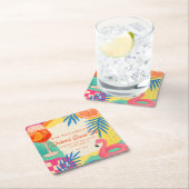 プールサイドウィークエンドソーシャルクラブ バチェロレッテ スクエアペーパーコースター (インサイチュ)