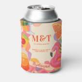 プールサイドサマートロピカルパーソナライズされたバチェロレッテ 缶クーラー (缶裏面)