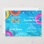 プールサイドサマーブライダルシャワー 招待状 (正面)