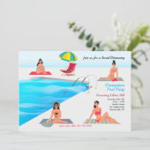 プールサイドソーシャルディスタンシング 招待状 (スタンド正面)