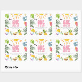 プールサイドテーマ第1誕生日 スクエアシール (シート)