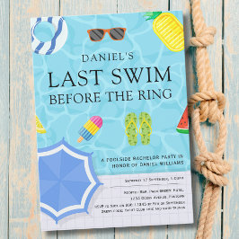 プールサイドバチュラーパーティ招待状 招待状