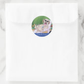 プールサイドパーティー絵画ラブラドール ラウンドシール (バッグ)