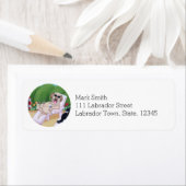 プールサイドパーティー絵画ラブラドール ラベル (インサイチュ)