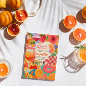 プールサイドプロセッコ熱帯コラージュ | サマープール 招待状