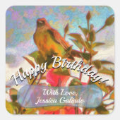 プールサイド歌手2338 スクエアシール (正面)