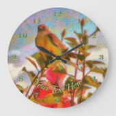 プールサイド歌手2338 ラージ壁時計 (正面)