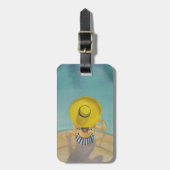 プールサイド美しい – 夏ビーチプールおもしろい ラゲッジタグ (正面縦)