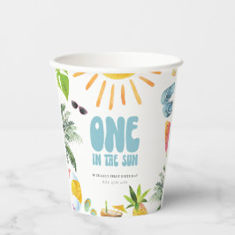 プールサイド1回目の誕生日 紙コップ