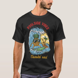 プールサイド ヴァイブス Tシャツ – トロピカル ビーチ & 海岸沿い