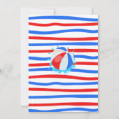 プールサマーバースデーパーティー赤白青 招待状 (裏面)