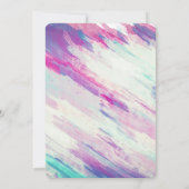 プールサマーホリデーティール（緑がかった色）ブルーウォーター色（ばちゃばちゃ）跳ねる 招待状 (裏面)