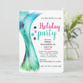 プールサマーホリデーティール(緑がかった色)ブルーウォーター色(ばちゃばちゃ)跳ねる 招待状 (スタンド正面)