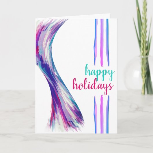 プールサマーホリデーパープルウォーター(ばちゃばちゃ)跳ねる カード (正面)