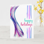 プールサマーホリデーパープルウォーター(ばちゃばちゃ)跳ねる カード (黄色い花)