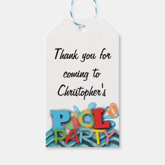 プールサンキューギフトラベル ギフトタグ (正面)