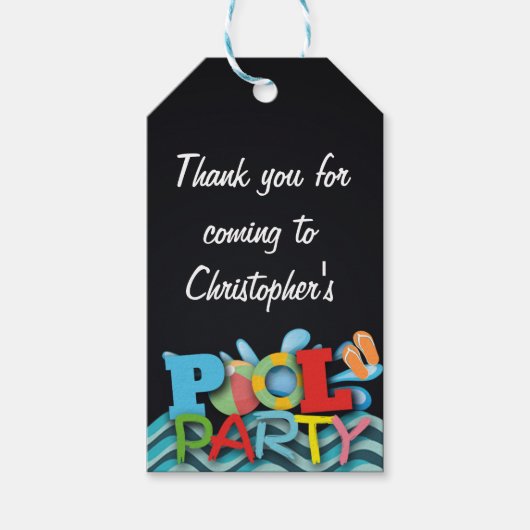プールサンキューギフトラベル ギフトタグ (正面)