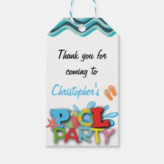 プールサンキューギフトラベル ギフトタグ (正面)
