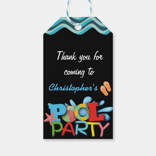 プールサンキューギフトラベル ギフトタグ (正面)