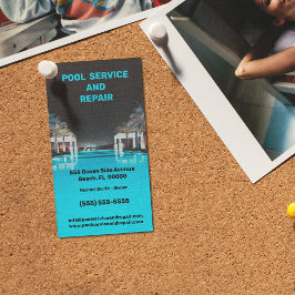 プールサービスと修復の名刺 名刺