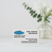 プールサービスと修復の名刺 名刺 (スタンド正面)