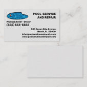 プールサービスと修復の名刺 名刺 (正面/裏面)