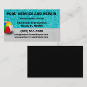 プールサービスと修復の名刺 名刺 (正面/裏面)