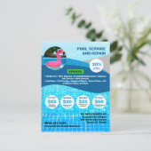 プールサービスと修復 ポストカード (スタンド正面)