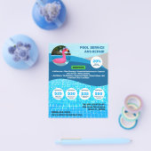 プールサービスと修理フライヤー チラシ (シングル)