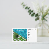 プールサービスのパーソナライズ連絡情報スケジュール 名刺 (スタンド正面)