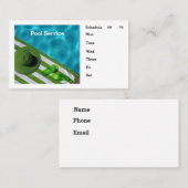 プールサービスのパーソナライズ連絡情報スケジュール 名刺 (正面/裏面)