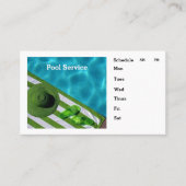 プールサービスのパーソナライズ連絡情報スケジュール 名刺 (正面)