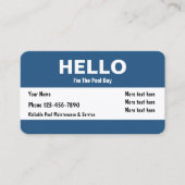 プールサービスの巧妙なデザイン 名刺 (正面)